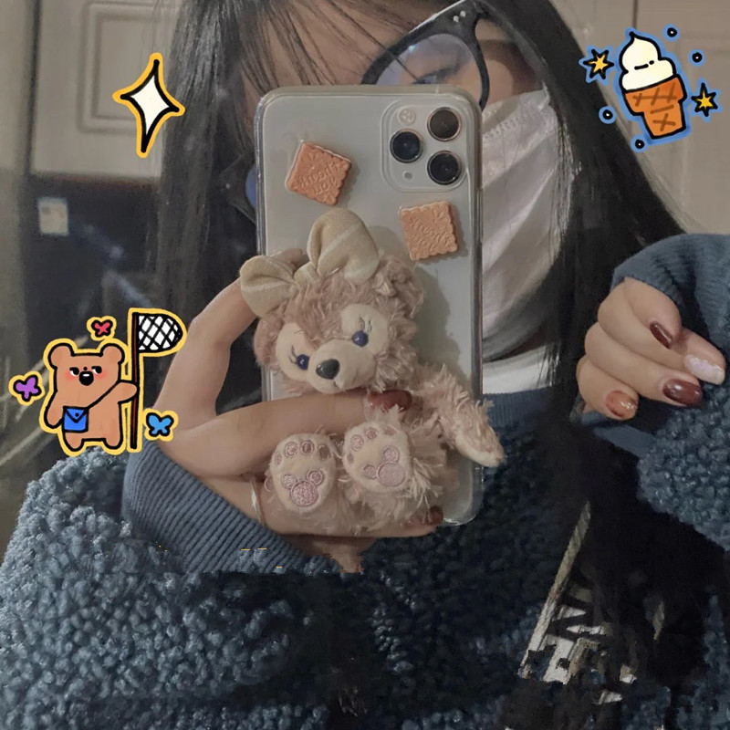 苹果毛绒壳星黛露雪莉玫手机壳女