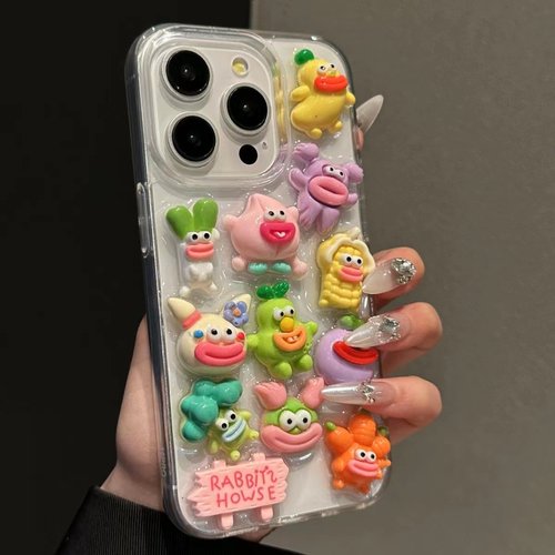 搞怪香肠嘴荣耀滴胶创意软壳