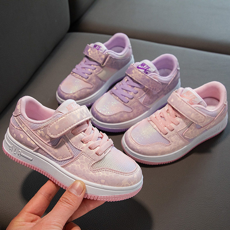 女童春季新款运动鞋休闲韩版软底网面跑步鞋女孩子低帮魔术贴童鞋