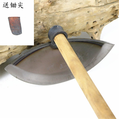 锄头农用木柄灰锄掘地种菜松土铬钢锄头种植农具除草锄花锄包邮