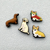 花鞋 配饰洞洞鞋 扣卡通鞋 饰diy鞋 饰狗狗柯基配件 新款 扣装 洞洞鞋