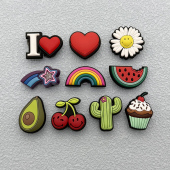 洞洞鞋 扣趣味卡通水果彩虹爱心diy创意鞋 配饰云朵鞋 饰鞋 花 装 新款