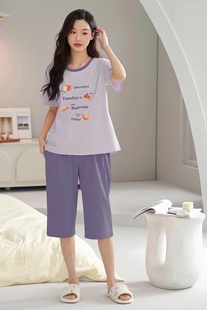 思比尔春夏新款女装居套头短袖短裤系列家居可外出穿着圆领