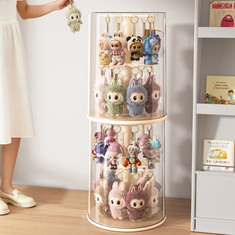 【旋转收纳】labubu毛绒公仔玩偶