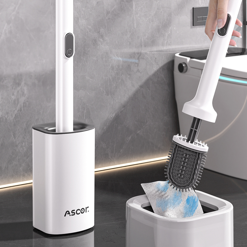 一次性马桶刷不脏手无死角