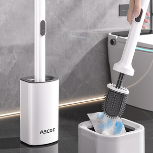 一次性马桶刷不脏手无死角家用洗脸巾厕所卫生间长柄带底座清洁刷