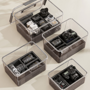 单反相机防潮收纳箱适用尼康索尼镜头摄影器材电子原件防震保护箱湿度计防霉除湿回南天防潮干燥箱手提防尘盒
