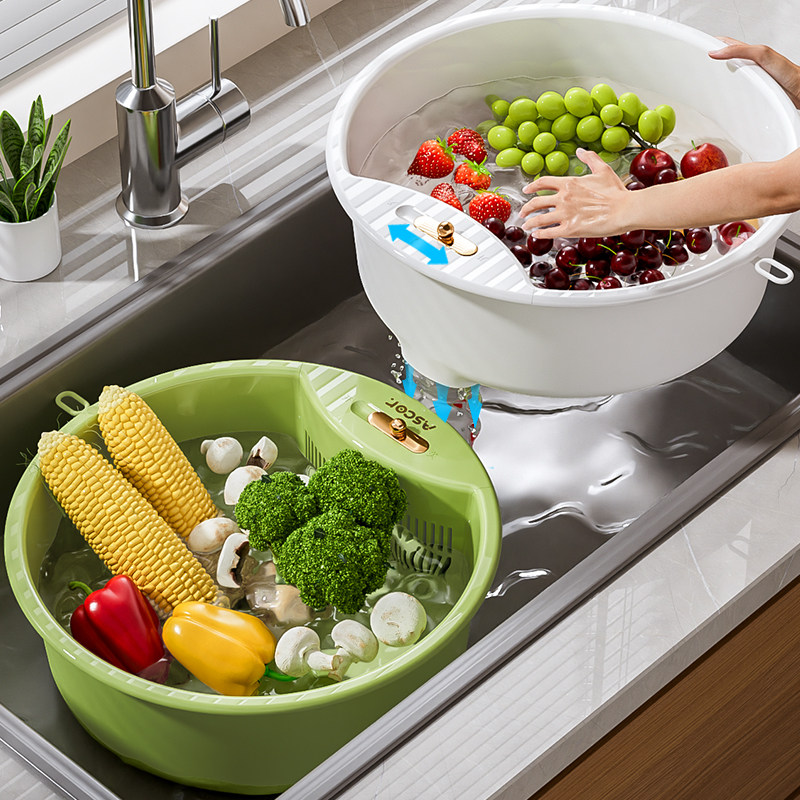【洗菜盆沥水篮】多功能加厚圆形