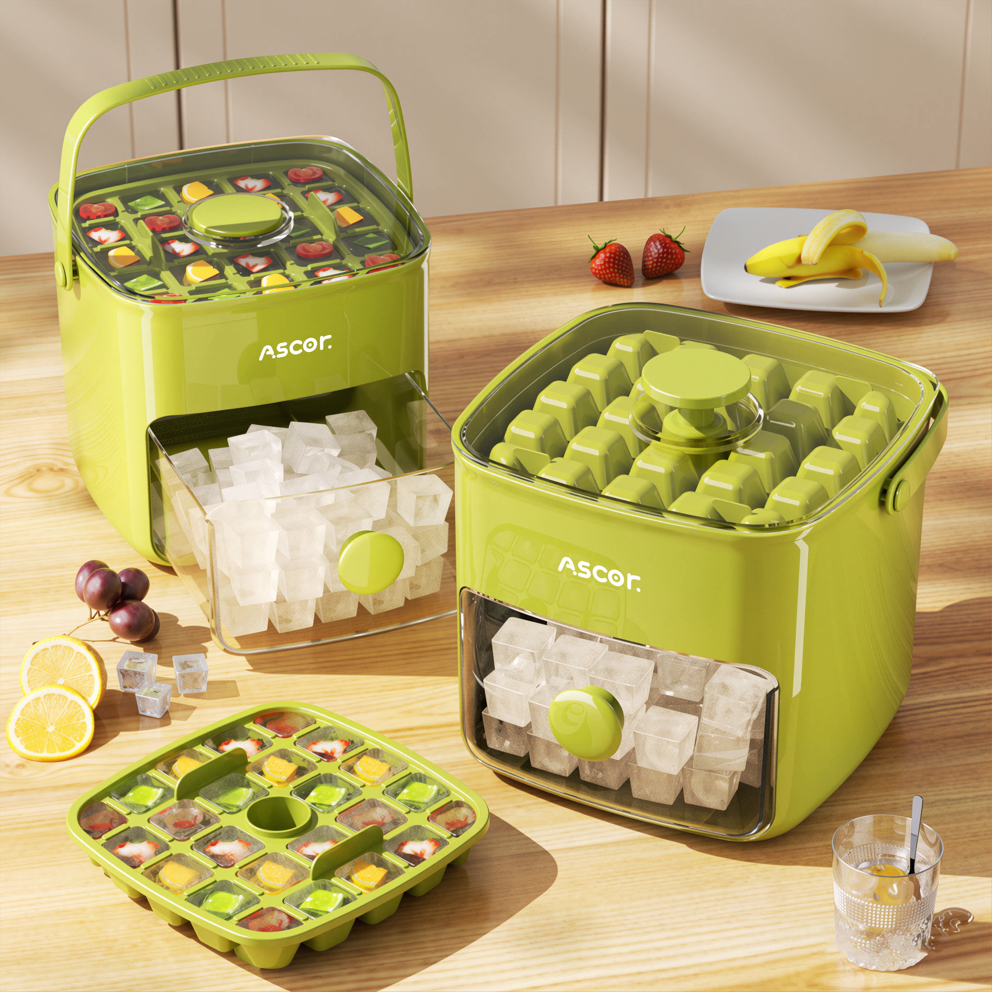 冻冰块模具按冰格压制冰神器带盖食品级自制制冰盒家用冰箱储存盒