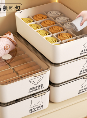 内衣内裤收纳盒家用内衣裤袜子分格整理神器衣柜放贴身衣物三合一