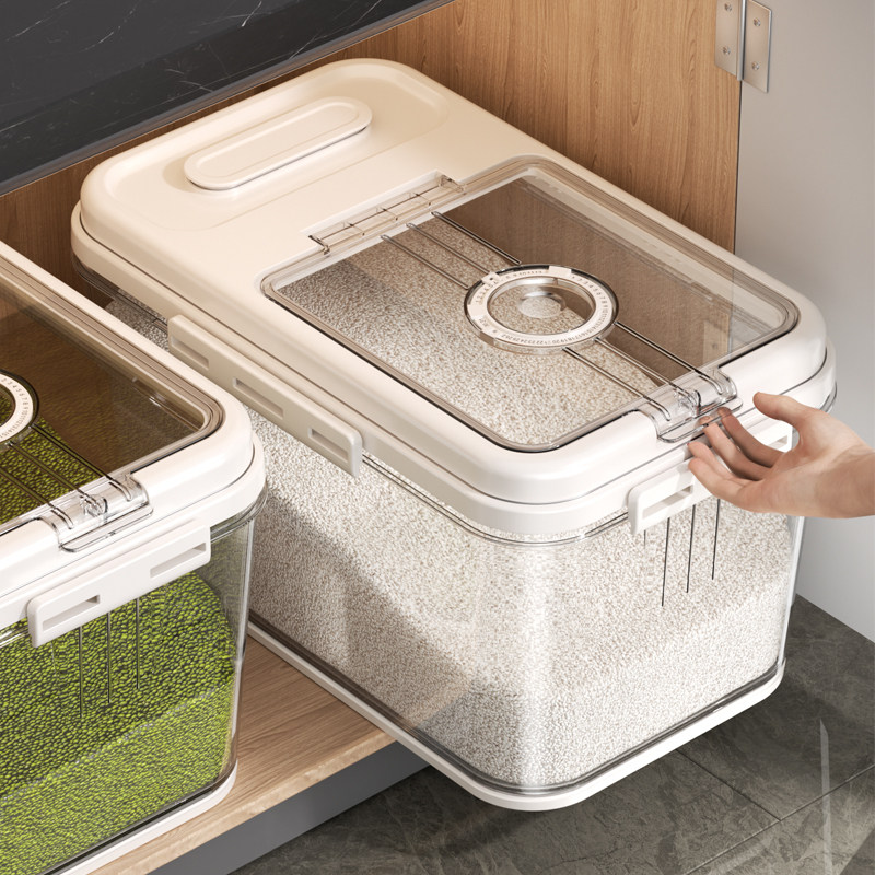 米桶家用大容量防虫防潮密封米缸大米收纳盒米箱面粉桶面桶储物罐