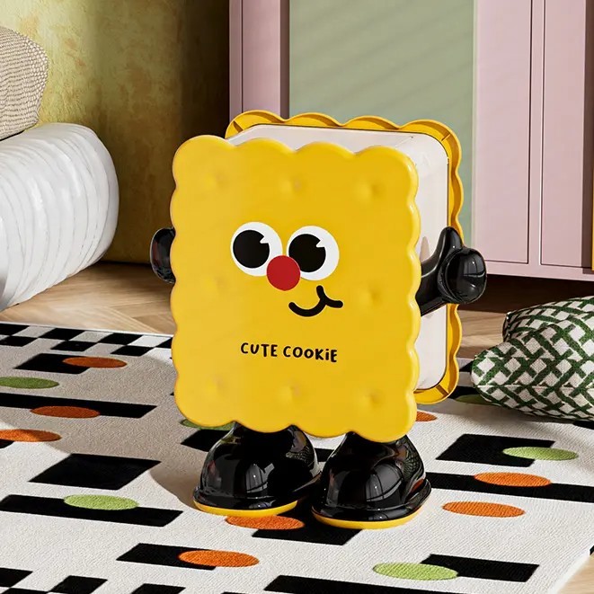 可爱防臭可移动垃圾桶创意带盖