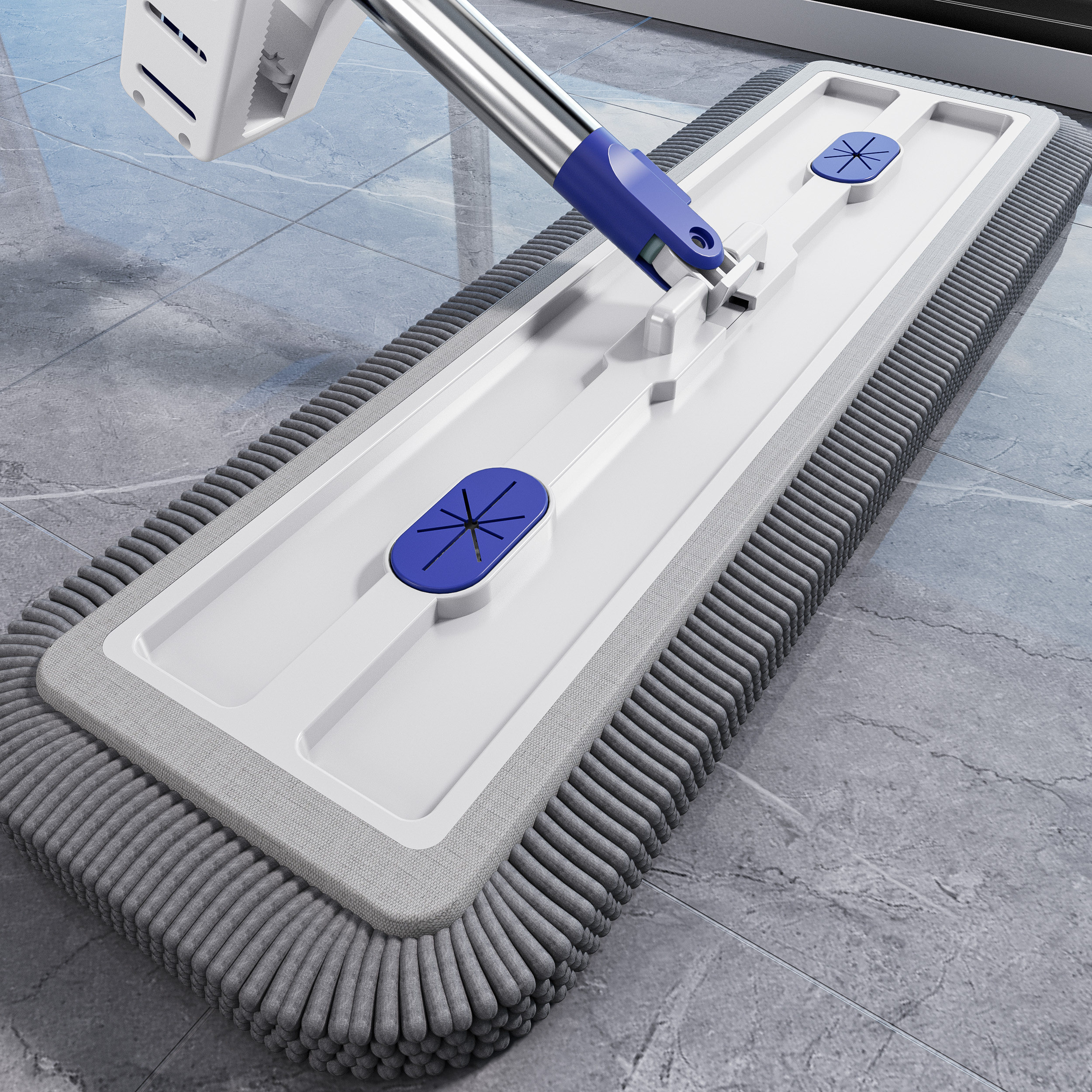 雪尼尔免手洗懒人拖把神器