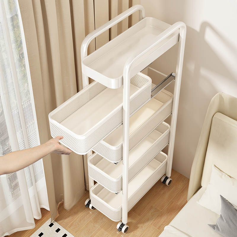 零食小推车【抽拉滑轨】多层收纳