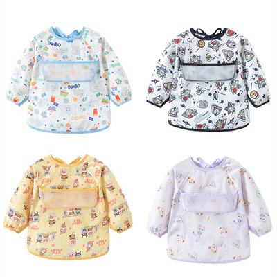 外贸儿童防水罩衣吃饭宝宝围裙