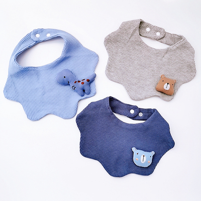 北欧纯棉婴儿立体围嘴口水巾