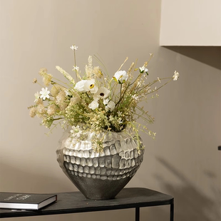 欧美式轻奢花瓶北欧西式客厅摆件法式意大利装饰餐桌花盆茶几花器