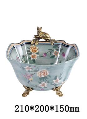 高端档奢华欧美法式果碗装饰摆件