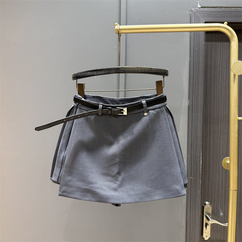 2026春季新款灰色西装半身裙裤女假两件减龄气质百搭显瘦a字短裙,女装/女士精品,半身裙,淘宝优惠券,粉丝福利购,淘宝优惠卷