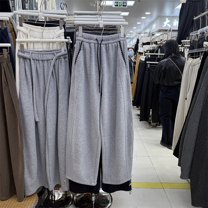宽松百搭直筒阔腿裤垮裤子