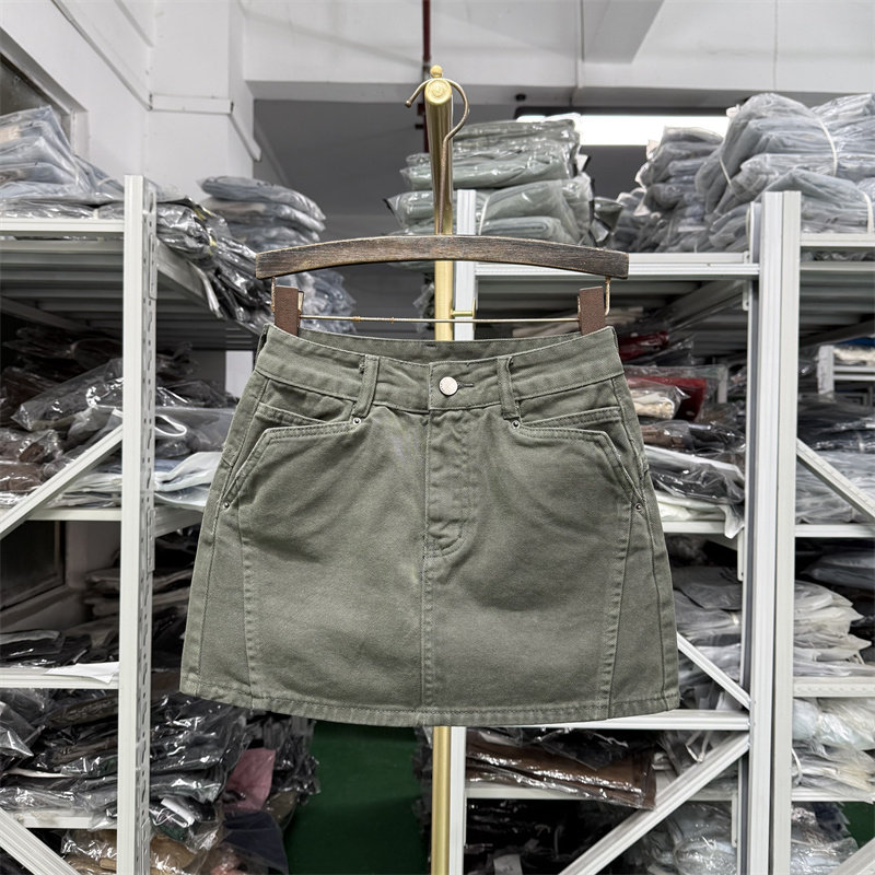 美式复古牛仔半身裙女2026年夏季新款高腰修身显瘦辣妹风a字短裙