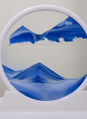 3d流沙画12寸桌面摆件家居客厅装饰办公室生态流沙画工艺品装饰品
