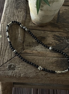 斑点石拼接新中式国潮弹力项链