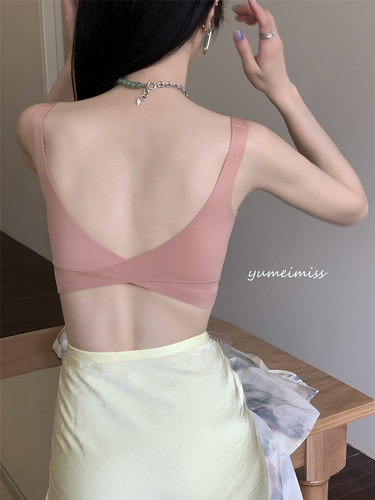 美背日本u型无痕收副乳夏季内衣