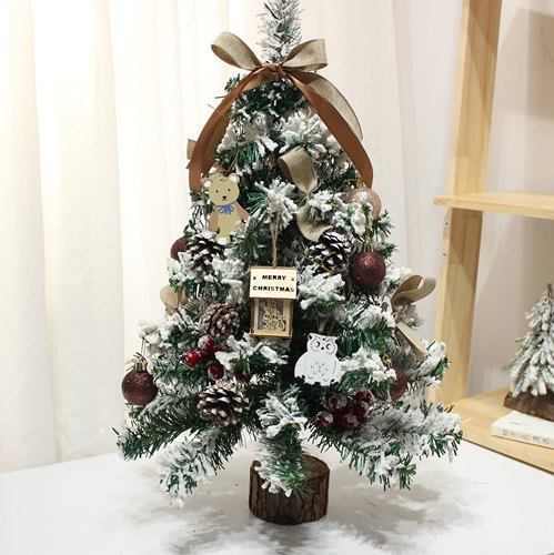 圣诞小树迷你桌面摆件30cm儿童小礼物酒店商场4s店场景布置装饰品