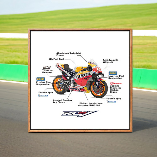 马奎斯MotoGP本田机车行装饰画