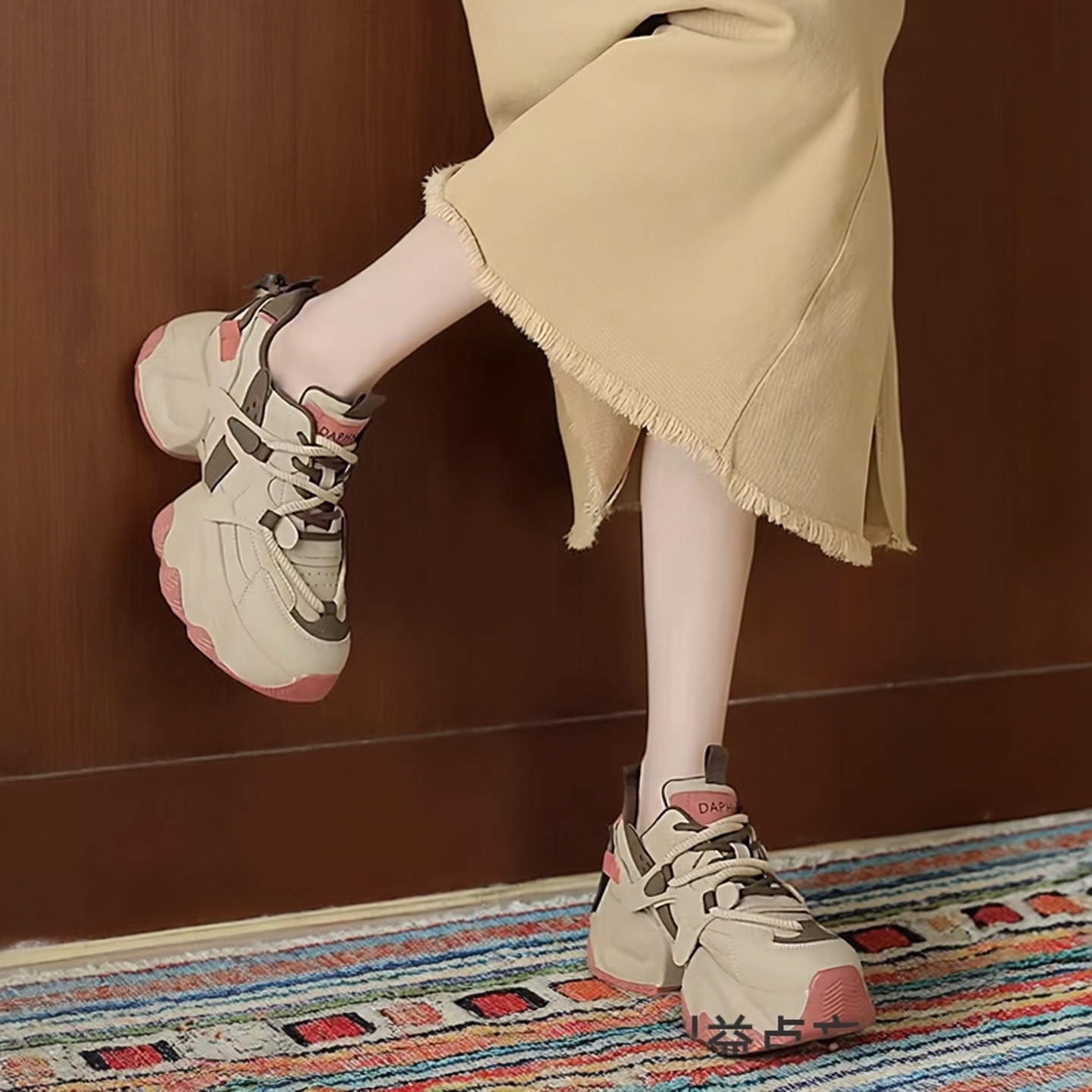 今年新款优质真皮增高8cm老爹鞋女冬加绒保暖超好看高颜值女鞋