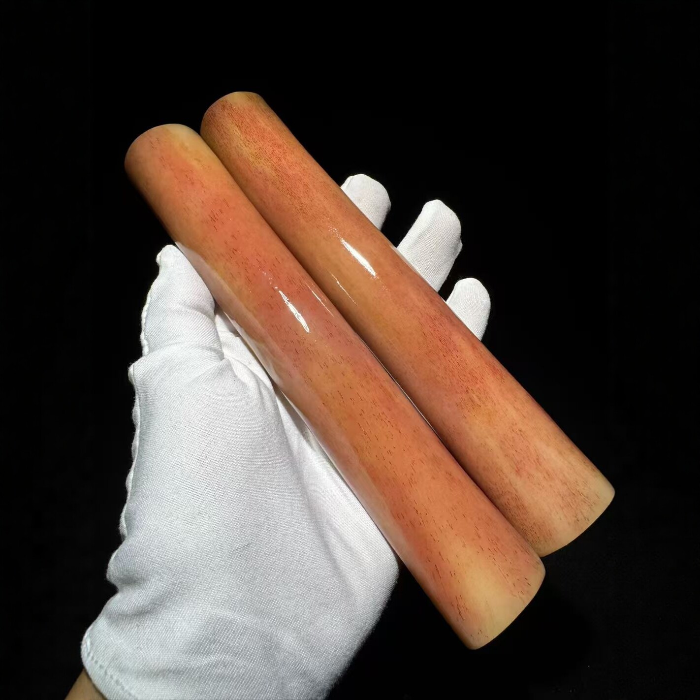 骨头把件高密度满蝌满血丝泡酒骨髓蚪纹的动物头骨切片驼骨片摆件
