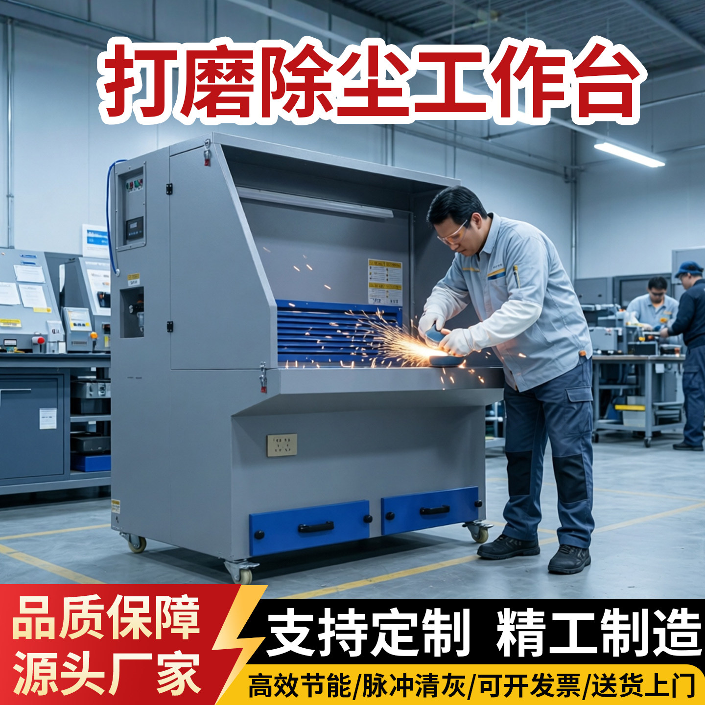 德系工艺打磨抛光除尘吸尘工作台