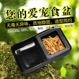 爬虫水盆食盆陆龟蜥蜴守宫角蛙蜘蛛喂水食盆食盘水盘箱子小号