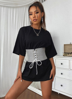 2021欧美新款wish性感金属亮钻满钻绑带女闪钻百搭腰封腰带1245