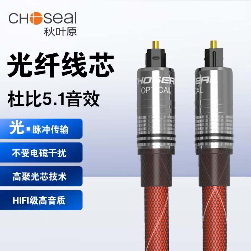 进口光纤 镀金头 电视连接回音壁功放音响