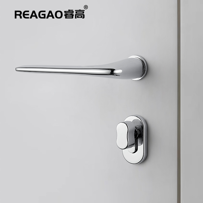 睿高极简门锁静音磁吸木门把手