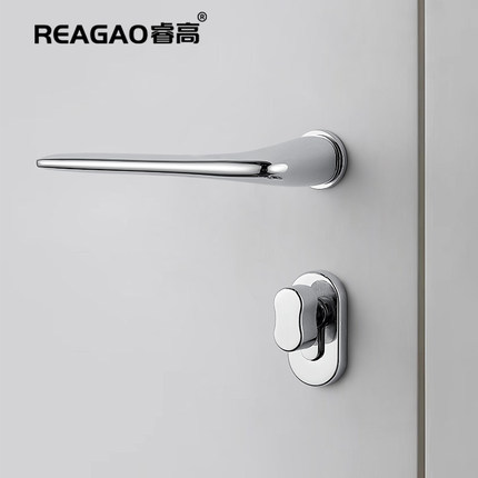 睿高极简门锁静音磁吸室内卧室门把手家用房门锁意式简约木门锁具
