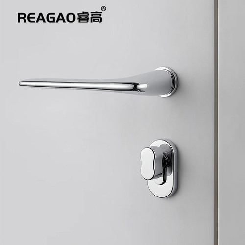 睿高极简门锁静音磁吸木门把手