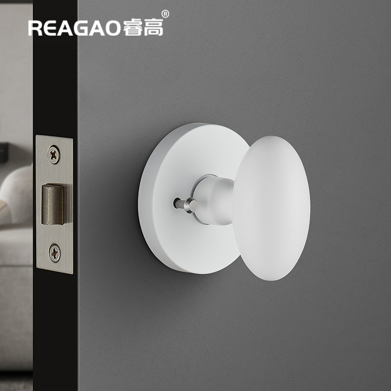 睿高单舌浴室锁卫生间门锁通道锁静音木门锁具家用圆球形锁通用型