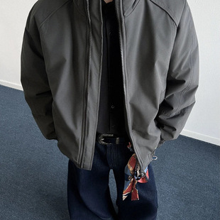 美式 立领夹克棉服情侣教练棉衣外套冬宽松百搭冲锋衣潮 三防工装