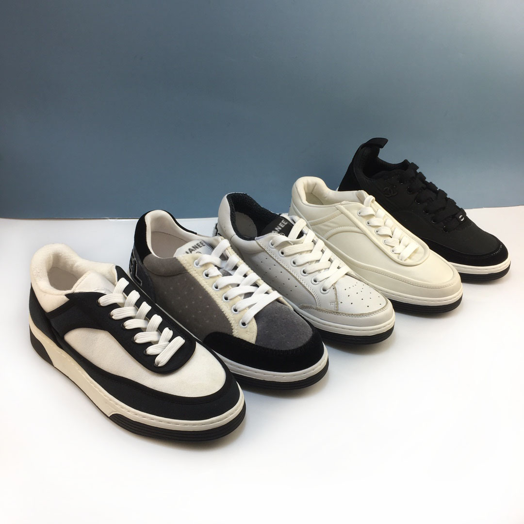 小香风运动休闲板鞋系带平底低帮