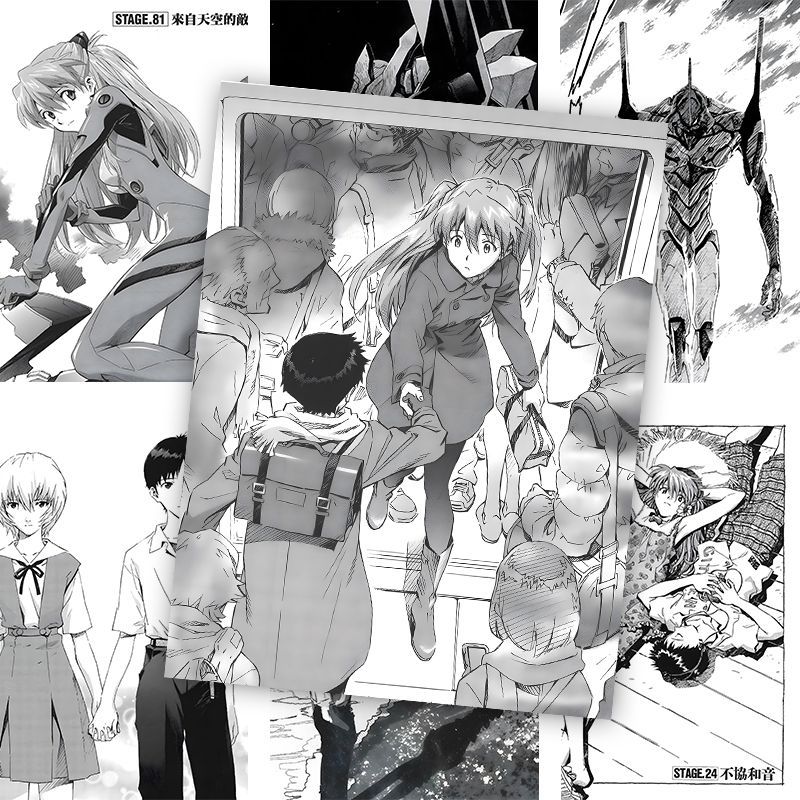 60张EVA新世纪福音战士海报绫波丽明日香周边二次元房间装饰墙贴