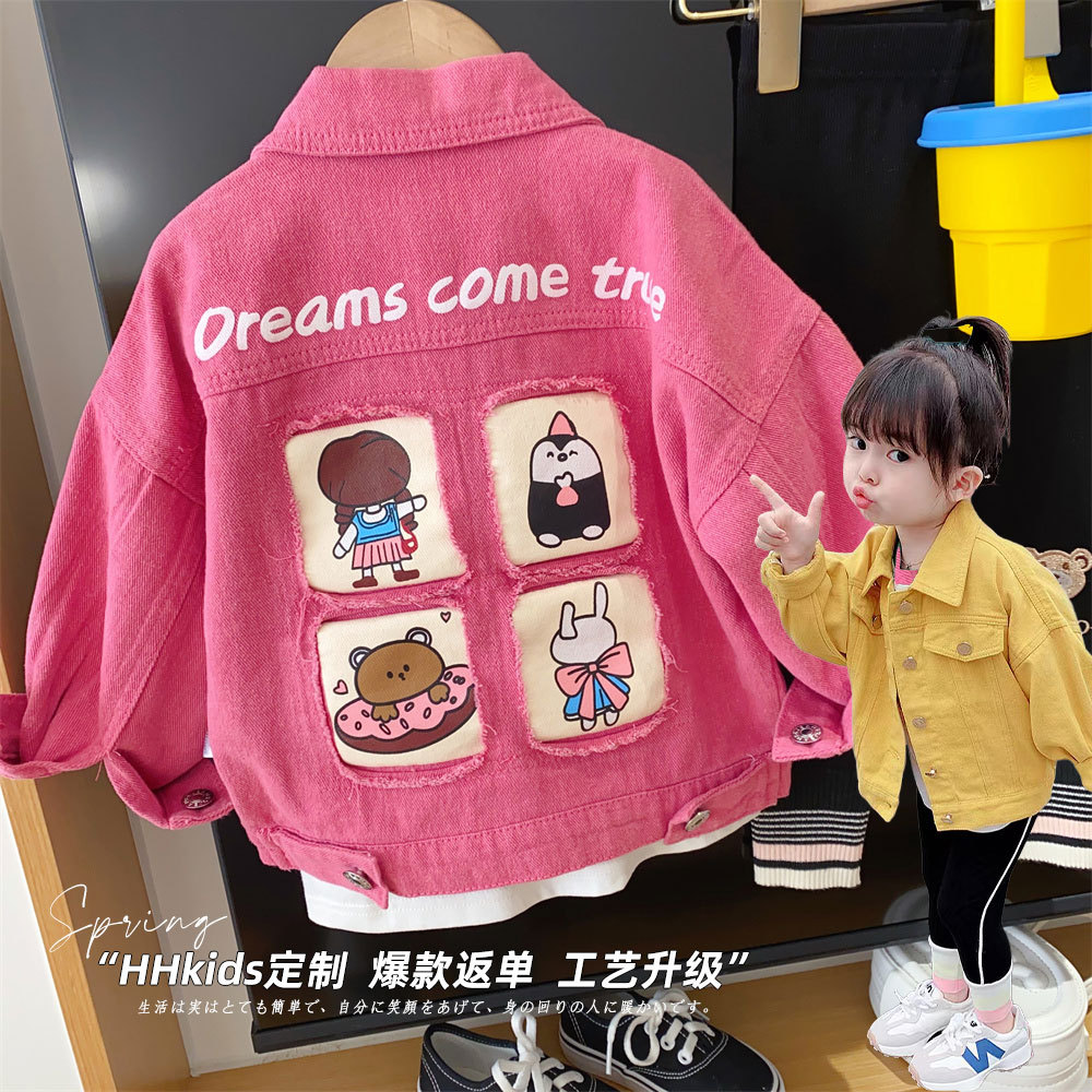 韩版卡通牛仔外套时尚可爱洋气