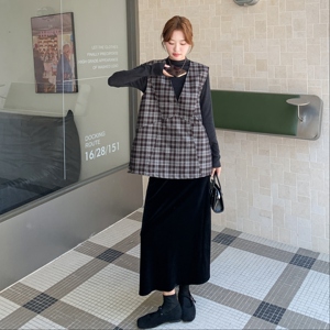 【新款】现货马甲+打底+半身裙三件套297-1751-P165-K238