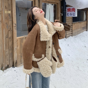 P215 1939 现货羊羔毛皮毛一体外套297 K318 首发新款