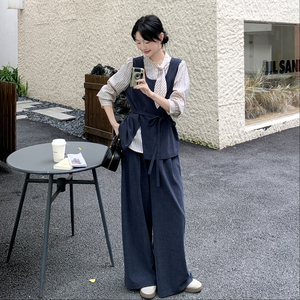 现货 条纹  拼接+阔腿裤套装297-1685-P175-K248图片