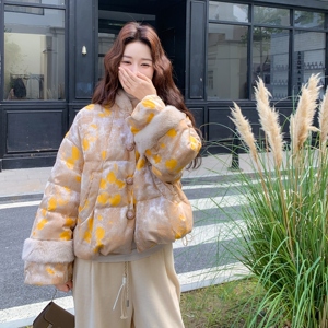 【新款】现货新中式毛绒拼接羽绒服297-1920-P265-K398图片
