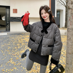 【新款】90绒现货烫砖拼接羽绒服297-1969-P295-K438