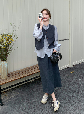 现货 马甲 套装+衬衫 三件套297-1180-P175-K248